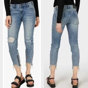 One Teaspoon Rocky Freebird Cropped Skinny Distressed Jeans Size 29